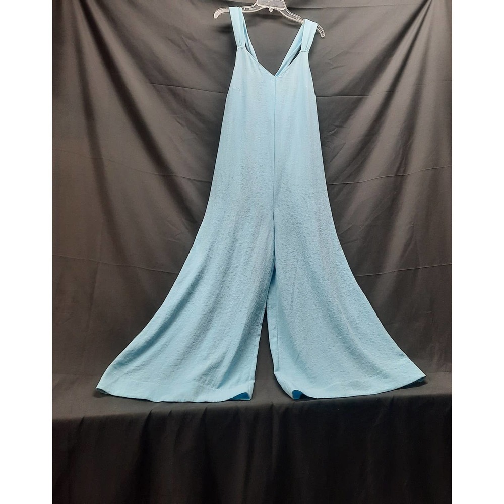 NWT Loft Beach Halter Tie V-neck Wide Leg Jumpsuit Medium